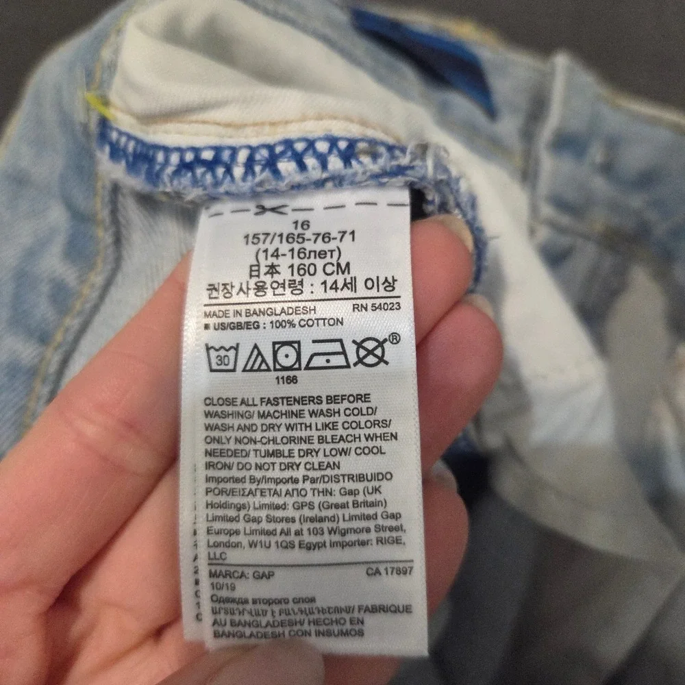 Gap Easy Taper Jeans‎ Kids Size 16 Light Blue Wash Denim Gap For Good NWT